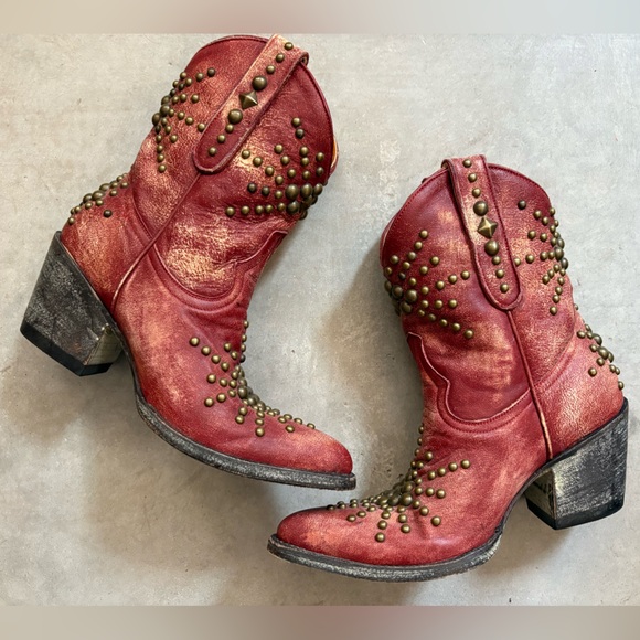 Old Gringo Red Studded Boots - Picture 15 of 16